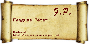 Faggyas Péter névjegykártya